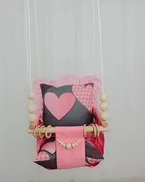 Підвісна гойдалка для дитини в квартиру Love me Рожева - мініатюра 3