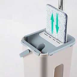 Швабра з відром і самовіджимом Тріумф, Spin Mop Scratch Cleaning 360, швабра ледарка - мініатюра 3