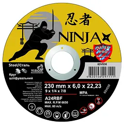 Диск шліфувальний по металу Virok Ninja тип 27, 230 х 22.23 мм (65V030)