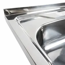Кухонна мийка з нержавіючої сталі Valeso поліровка 6060 L (0,7/160 мм), Polish - мініатюра 4