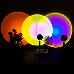Світильник проекційний RGB з пультом на штативі USB проектор атмосферна лампа UKC Sunset Lamp - мініатюра 3