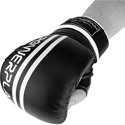 Рукавиці боксерські Power Play 3025, Black/White - M - мініатюра 6