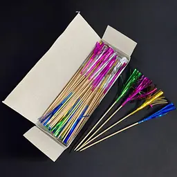 Шпажки для фруктів, Дощик, 15 см, 100 шт., власне виробництво, дерево, для канапе, закусок, фруктів, десертів - мініатюра 2