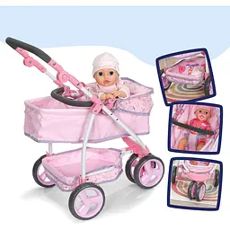 Візочок для ляльки Baby Born Квітковий стиль Делюкс триколісний (841082) - мініатюра 4