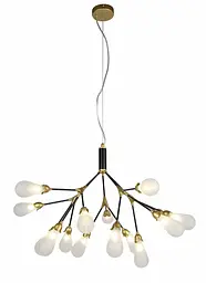 Люстра стельова LED Levistella 918LP268-15 BK+WH, 15 ламп G4, чорний+білий, сучасний стиль
