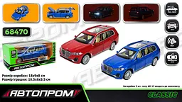 
Машинка металева BMW X7 1:32 АВТОПРОМ світло звук двері 68470 - мініатюра 4