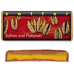 Шоколад Zotter Saffron and Pistachios молочний органічний 70 г - мініатюра 3