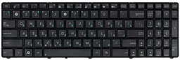 Клавіатура для ноутбука Asus (K50, K60, K70) Чорна, (Чорна рамка)