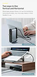 Адаптер Baseus Working Station Four-Screen Multifunctional Type-C Hub Adapter CAHub-HG0G - мініатюра 2