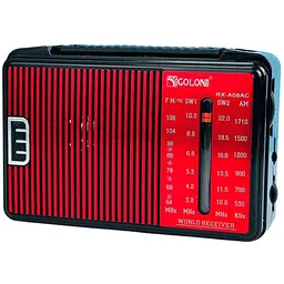 Радіоприймач Golon RX-A08AC червоний портативний FM AM SW з USB SD акумулятор