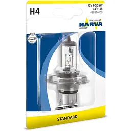 Автолампа галогенова Narva H4 48881 12V 60/55W P43T Standard (4013790315175)