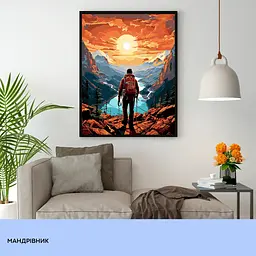 Набір для розпису по номерах "Мандрівник" 40*50 см, IDEA2-GX47397, ТМ "99IDEAS" - мініатюра 3