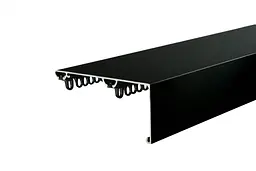 Карниз з декоративною фасадною планкою Decolux Arlinia алюмінієвий стельовий дворядний Чорний 475см., Багетні карнизи, Так