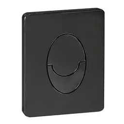 Панель змиву пластикова Koer KT-0606-05 157x198x3mm, кнопка закруглена KR5343, Чорний матовий