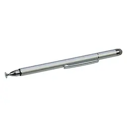 Стилус ємнісний, високоточний, Jot Pro, зі знімною мікроволоконною насадкою, алюмінієвий, сріблястий