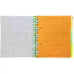 Зошит на пружині Buromax Neon В5 (170x205) 120 аркушів 3 PVC розділювачі зелений (BM.24359911-04) - мініатюра 3