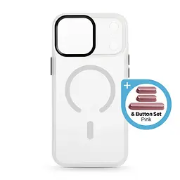 Чехол Apple iPhone 17 Pro, Unit MagSafe, белый, прозрачный, MagSafe, противоударный, магнитный, панель-накладка с поддержкой MagSafe, с поддержкой беспроводной зарядки, TPU+PC, защита всего корпуса, ударопрочный, ArmorStandart (ARM90587) - мініатюра 2