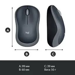 Комп'ютерна мишка Logitech M185 swift grey (910-002238) - мініатюра 9