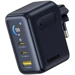 МЗП PicoGo AE21 Fast Charger 100W (1USB-A/2C) + кабель Type-C to Type-C (E0121B) Cosmic Black Baseus teh0029609 - мініатюра 3