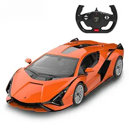 Машинка Lamborghini Sian FKP 37 помаранчевий RASTAR модель 1:14 Автомобіль на дистанційному керуванні + пульт 2,4 ГГц