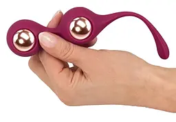 Вагінальні кульки Sweet Smile Kegel Training Balls With Extra Weights, 18.3 см, бордовий - мініатюра 4