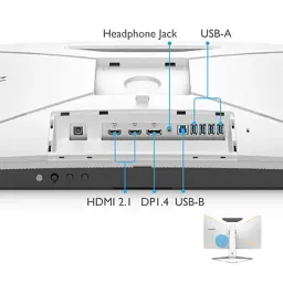 Монітор BenQ EX2710U WHITE (9H.LKTLA.TBE) - мініатюра 7