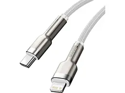 Кабель BASEUS Lightning to USB Type-C Cafule Metal Data Cable PD 2m White (CATLJK-B02) - мініатюра 2