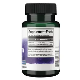 Хелатний селен Swanson Albion Selenium 200 mcg 90 вегакапсул - мініатюра 2