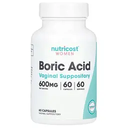 Борна кислота для жінок Nutricost 600 мг 60 вагінальних капсул