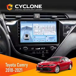 Штатна магнітола Toyota Camry 2018-2021 Cyclone C10-012 4x64, DSP, 4G Cyclone (НФ-00009043)