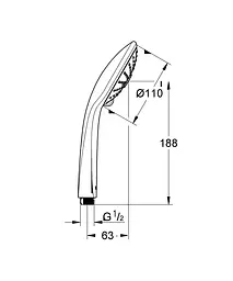 Ручний душ Grohe Euphoria 110 Massage 26513000, Білий - мініатюра 2