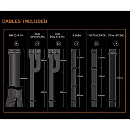 Блок живлення AsRock Challenger 750W 80+ Bronze PCIe 5.1 (CL-750B) U1 - мініатюра 8