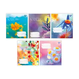 Зошит Yes А5 Nature colorful 96 аркушів лінія (767181), в асортименті