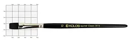 Пензель білка плоска Classic 3016 №10 коротка ручка Kolos - мініатюра 2