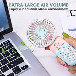 Мінівентилятор акумуляторний Mini Fan Z8 Рожево-блакитний, ручний вентилятор | портативний вентилятор (ST)