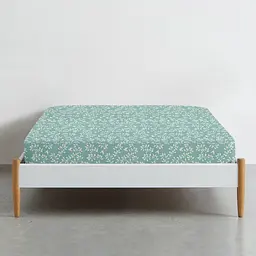 Простирадло Cosas на резинці 90х200х25 floret cs1, м'ята (BirdsFoliageMint_90x200x25) - мініатюра 2