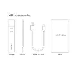Ліхтар Solove X3S Portable Flashlight USB-C павер банк сіро-коричневий - мініатюра 8