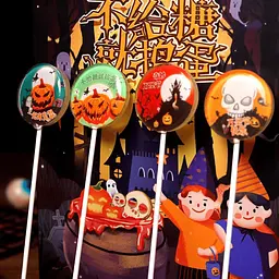 Льодяник на паличці Top of Candy Halloween Edition без цукру 1шт, 20г - мініатюра 2