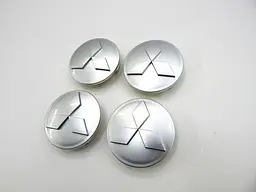 Емблема колеса Mitsubishi (4 шт) Срібні Пластик (ковпачки колеса для титанів) (діаметр ф60 мм) - мініатюра 2