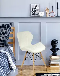 Крісло JUMI Scandinavian Design (еко-шкіра) White - мініатюра 5