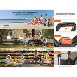 Акумуляторний візок з двигуном від павербанку Litheli (2шт УМБ Litheli Power Bank 20000 mAh, 45 W в комплекті) - мініатюра 6