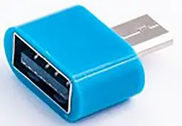 Перехідник Dengos ADP-008 OTG USB - Micro-USB Blue - мініатюра 2
