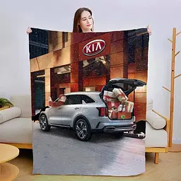 Плед з плюшу подарунковий 3D KIA 160х200 см