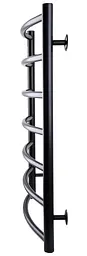 Водяна рушникосушка Unio LD W 700-500-7 BLK Драбинка Дуга, Чорний матовий - мініатюра 2