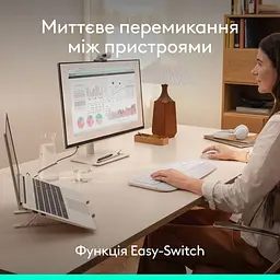 Комплект (Клавіатура та миша) Logitech Signature Comfort Plus MK880 Wireless Combo Off-White (920-014033) - мініатюра 7