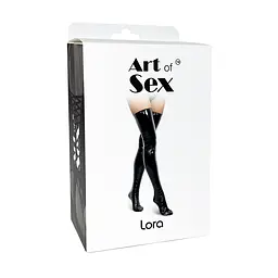 Сексуальні вінілові панчохи Art of Sex - Lora, розмір L, з ефектом голограми - мініатюра 3