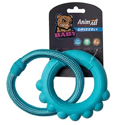 Іграшка AnimAll GrizZzly Baby восьминіг з канатом м'ятна 13.5×12.8×2.6 см