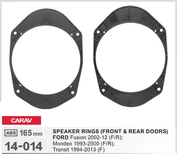Проставки під динаміки 165 мм / 6.5" Carav 14-014 для автомобілів Ford Fusion, Mondeo, Transit - мініатюра 2