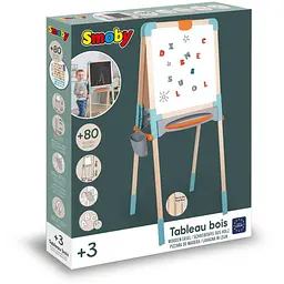 Мольберт Smoby Toys Веселе навчання двосторонній дерев'яний 50х55х120 см (410401) - мініатюра 3