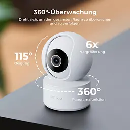 Wi-Fi камера IMILAB C22 2.5K з оглядом 360° - мініатюра 6